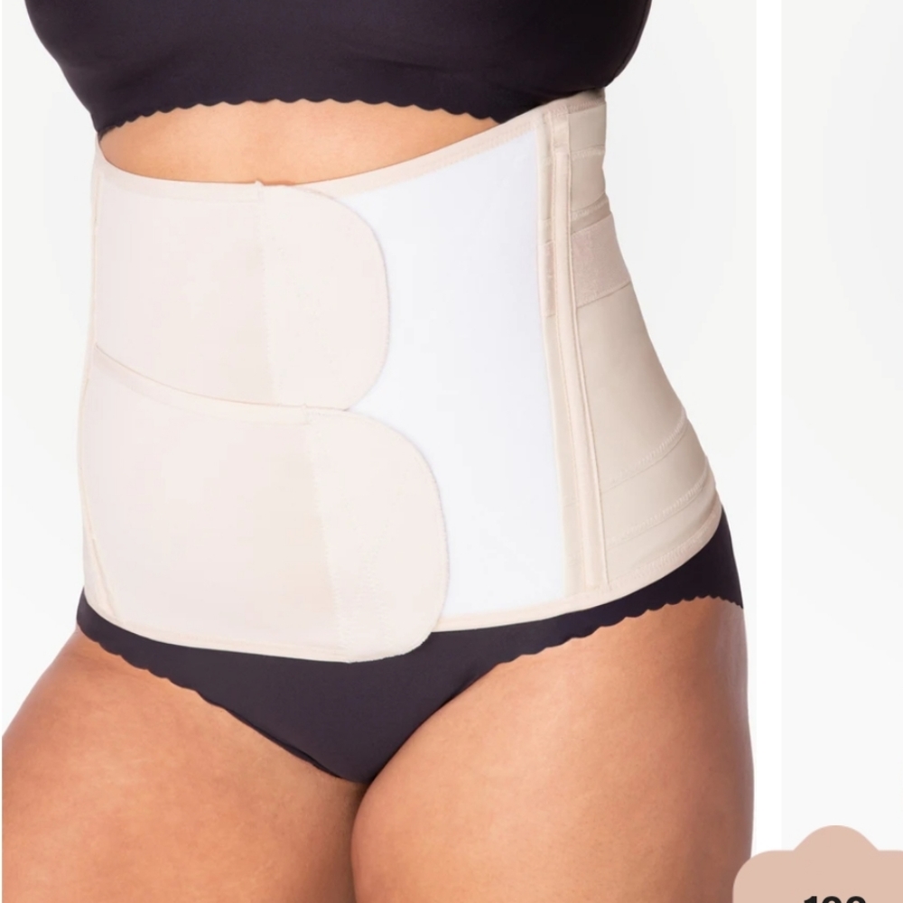 Belly Bandit Luxe Postpartum Belly Wrap in nude - XL with extended